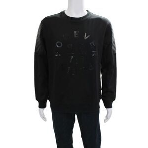 Phillip Plein Mens Pullover Sweatshirt Black 100% Cotton Graphic Size XL